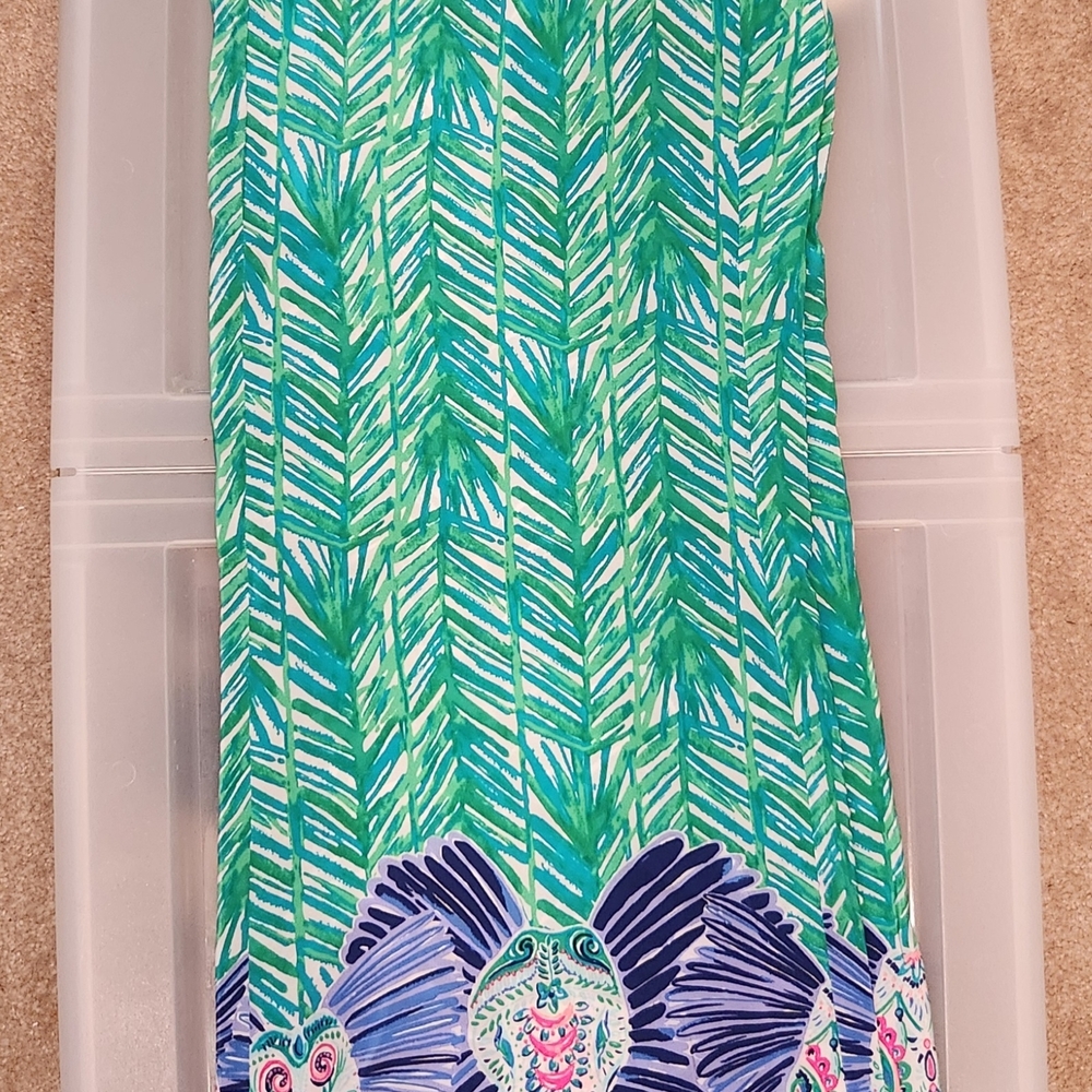 Lilly Pulitzer Green and Blue Wide Leg Pants